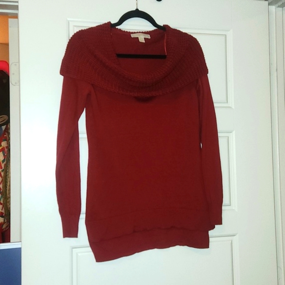 Michael Kors Crochet Cowl Neck Tunic Longsleeve Sweater